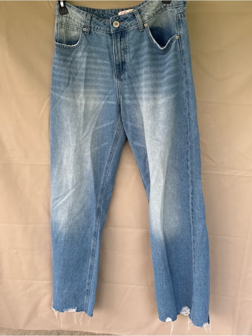 Women's Light Blue Straight Leg Jeans - Casual Everyday Denim
